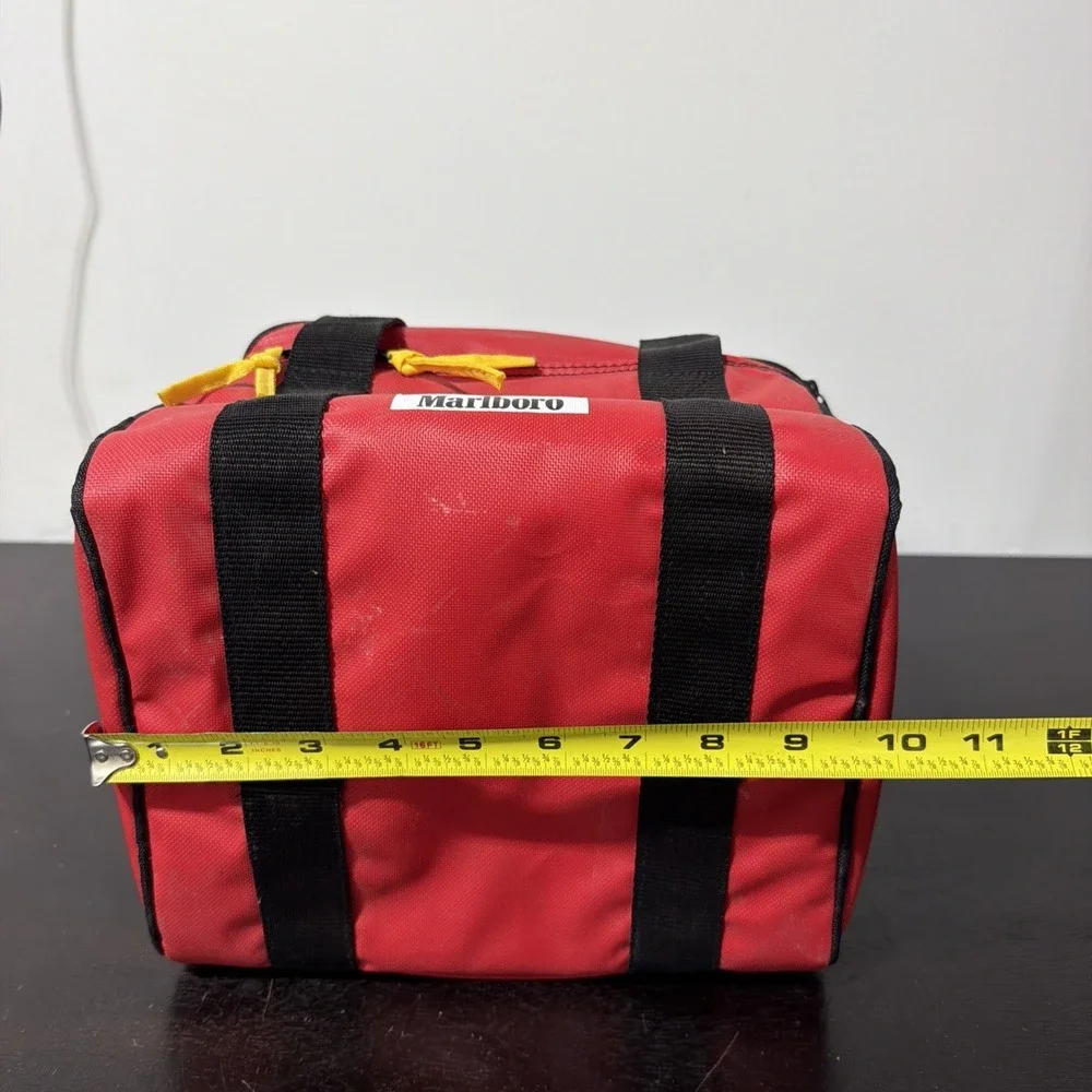 Vintage 1990s Marlboro Red Soft Sided Insulated Travel Cooler Lunch Bag